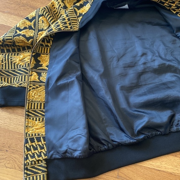 Zara Mens PADDED JACQUARD BOMBER JACKET Size Large - Picture 14 of 15